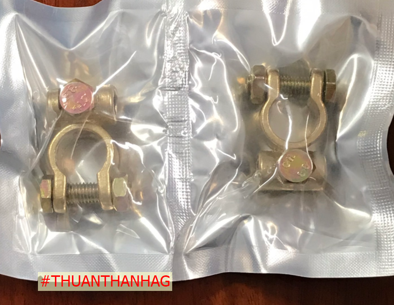 Cọc bình ắc quy bằng đồng thau kiểu thái phi 18 - 1 cặp