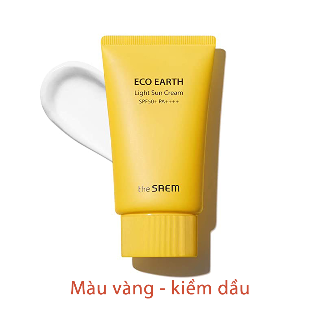 Kem Chống Nắng The Saem Eco Earth Power kiềm dầu - vàng