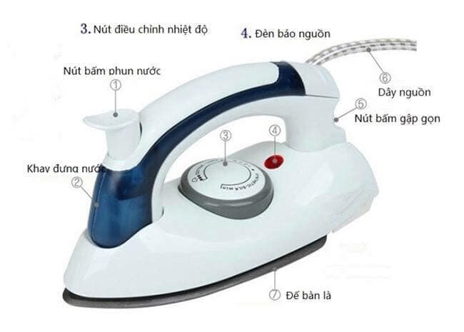 Bàn là hơi cầm tay- bàn ủi sấy khô- bàn ủi hơi nước mini gấp gọn- bàn là du lịch siêu nhỏ gọn- bàn ủi là quần áo thích hợp du lịch dã ngoại- ban la ui hoi nuoc du lich