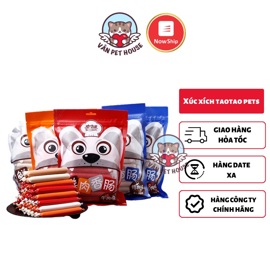Xúc Xích Taotaopets cho chó mèo, snack cho chó mèo thơm ngon