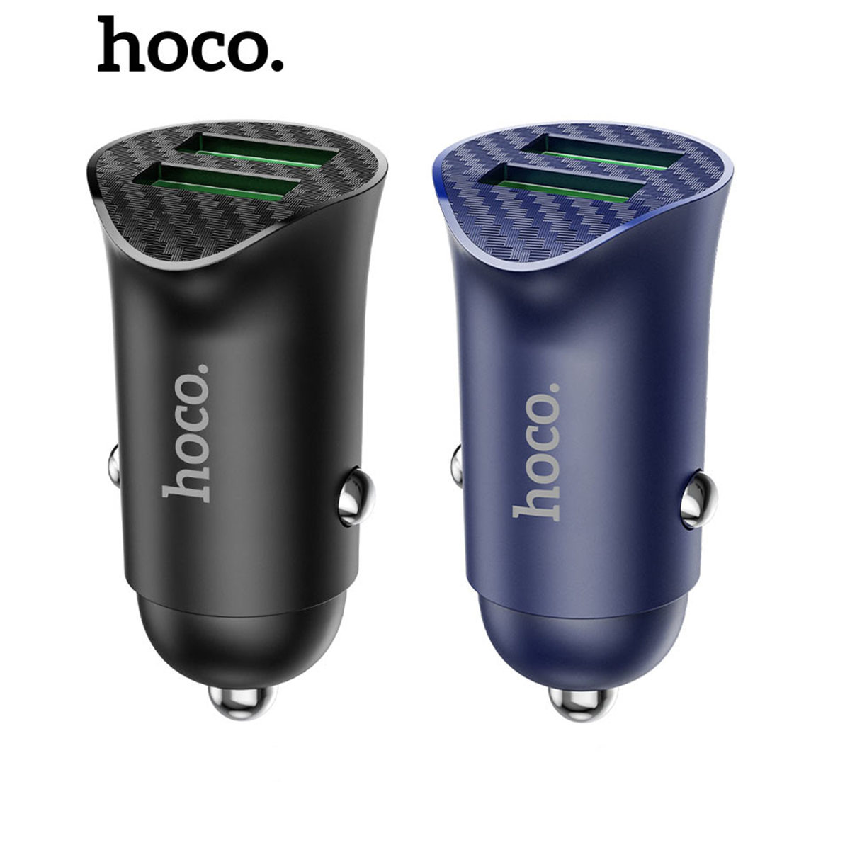 Tẩu sạc nhanh ôtô hoco z39 công suất 18w, 2 cổng ra usb - chính hãng