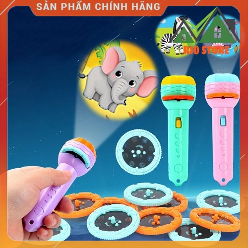 Đèn pin xoay chiếu ảnh 24 hình kích thích trí não bé phát triển-Đèn Pin Chiếu Ảnh 24 Hình Cho Bé