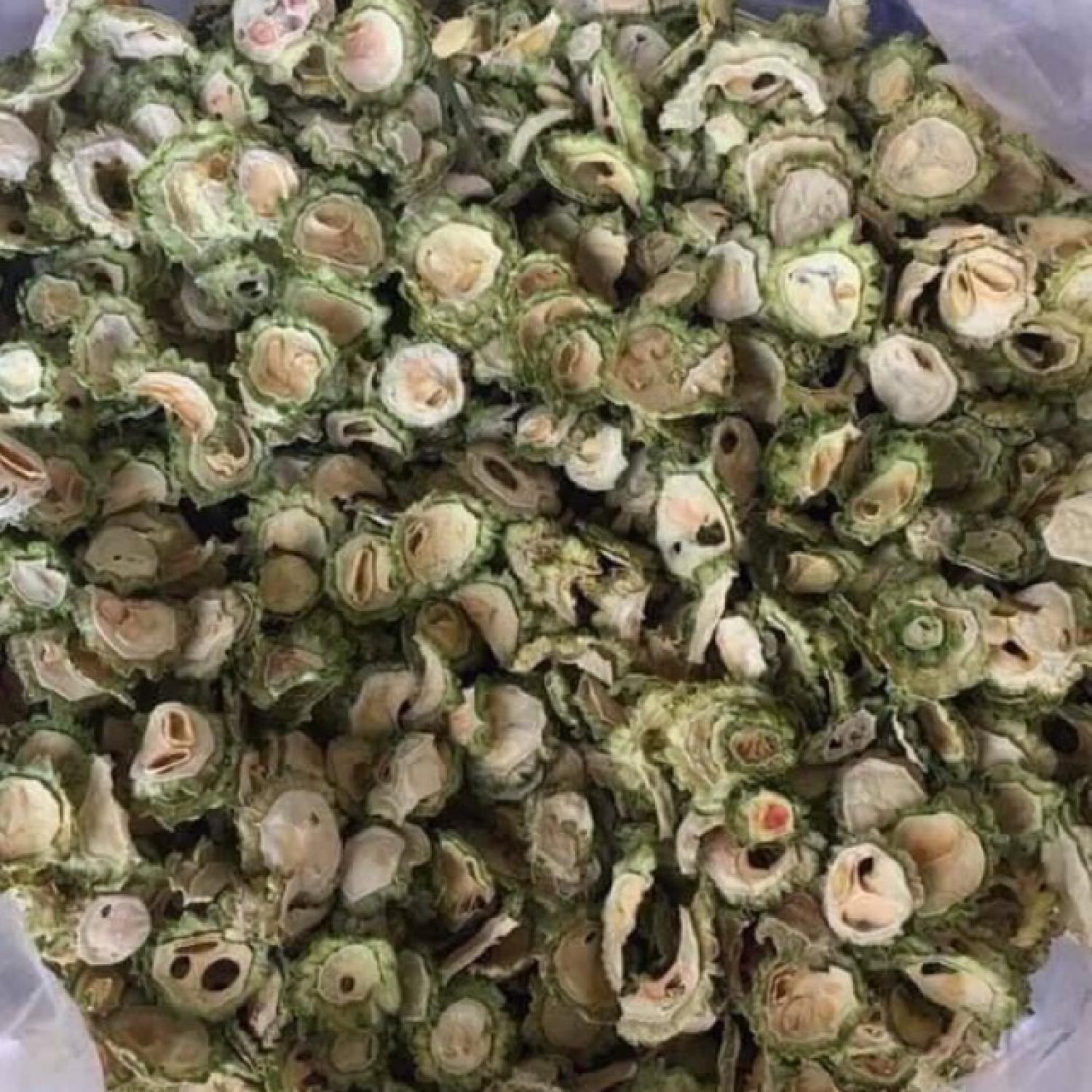 500gr Trà Khổ Qua rừng thái lát phơi khô hàng xanh đẹp