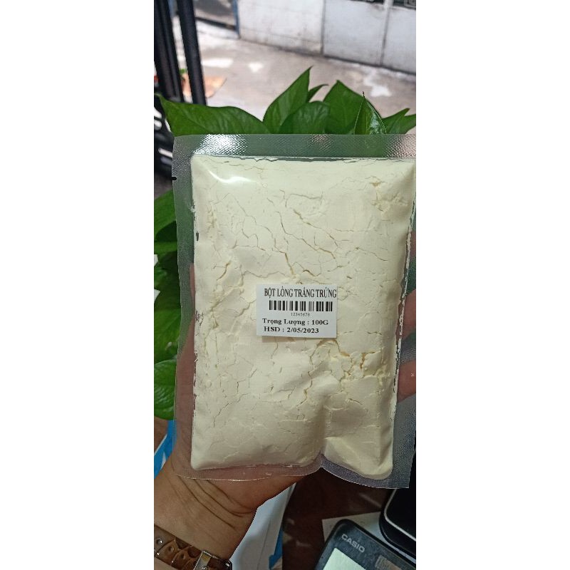 Bột lòng trắng trứng nguyên chất 100 g .
