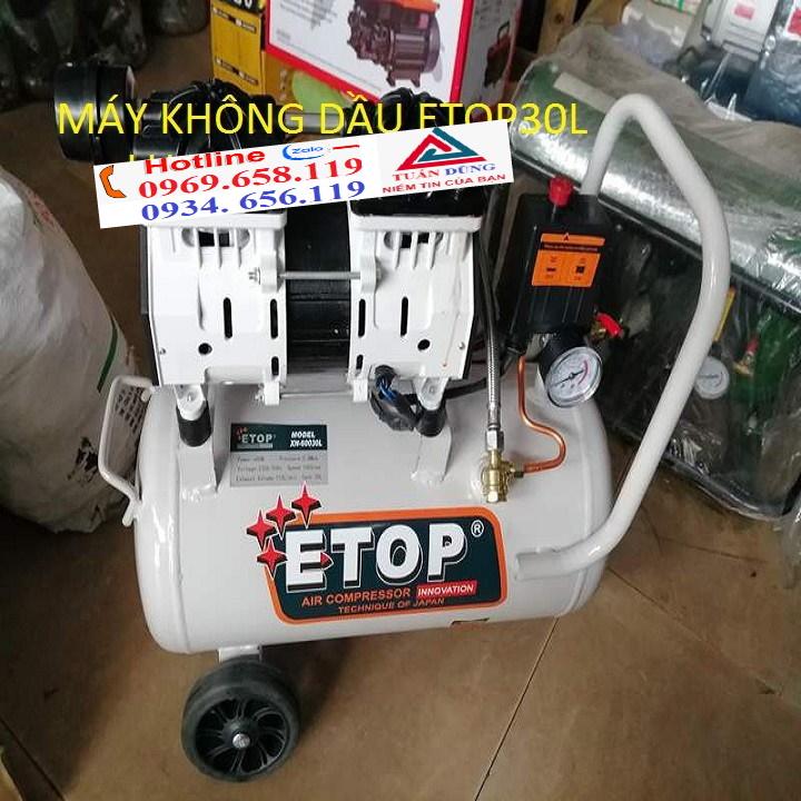 Máy nén khí ETOP không dầu 30L, máy nén khi thái lan, may nen khi uy tín chất lượng, giá cạnh tranh