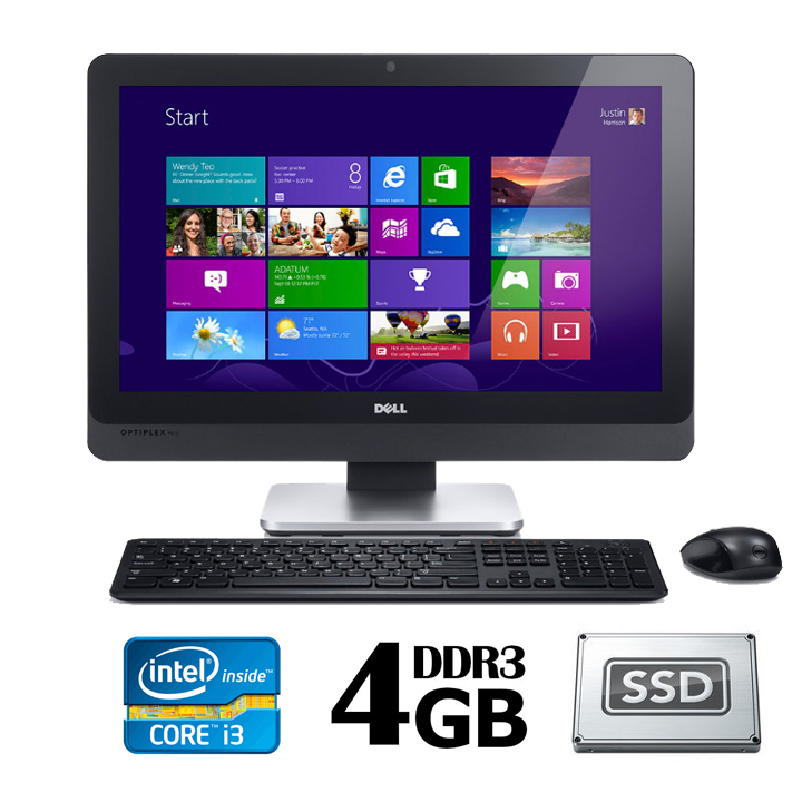 [Trả góp 0%]Máy tính All-in-One Dell Optiplex 9010 intel Core i3-3220 Ram 4GB SSD 256GB Màn 23"  Full HD kèm phím chuột không dây tích hợp webcam và loa máy tính liền khốicây máy tính liền màn