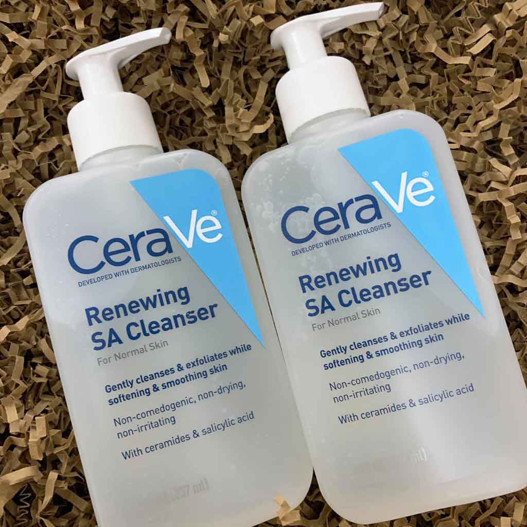 [HCM]Sữa rửa mặt Cerave Renewing SA Cleanser sạch sâu giảm mụn 237ml [Bản Mỹ]