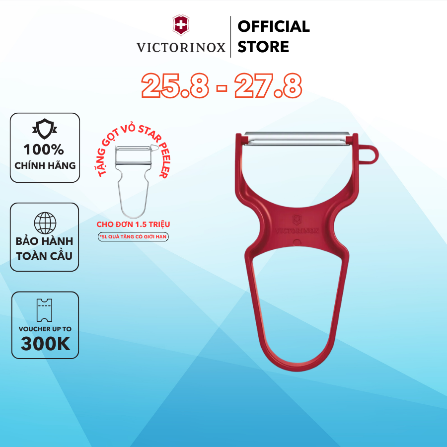 Dụng cụ gọt vỏ lưỡi thẳng RAPID Peeler Victorinox Thụy Sỹ