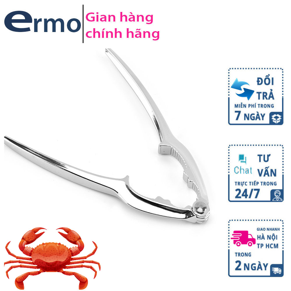 Dụng cụ kìm kẹp cua ERMO chất liệu inox không gỉ cao cấp dùng bẻ càng cua,càng ghẹ tách vỏ hạt tiện lợi