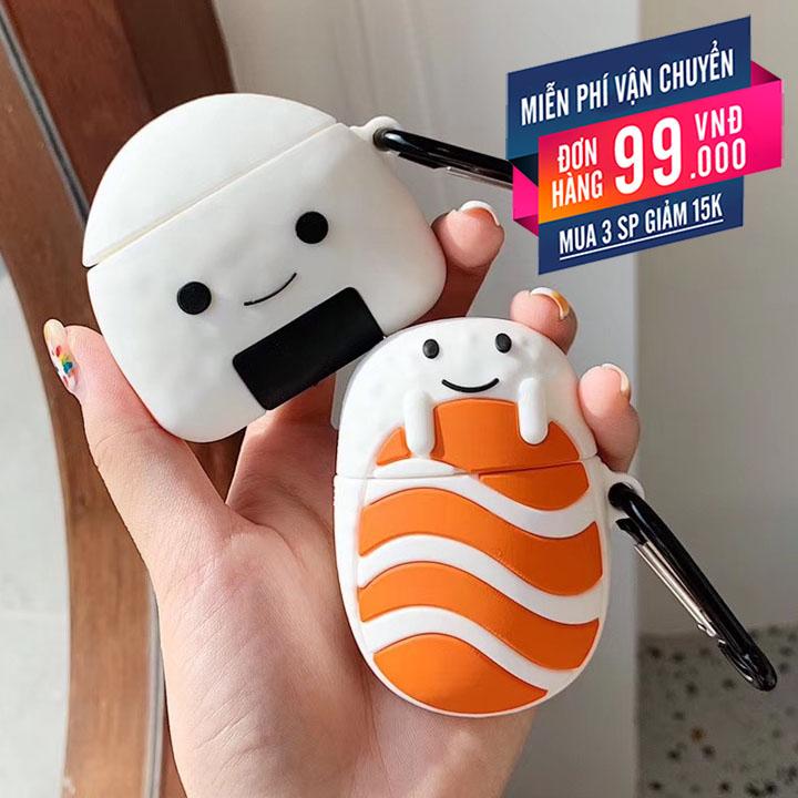 Case silicon cho tai nghe Airpods mẫu Sushi