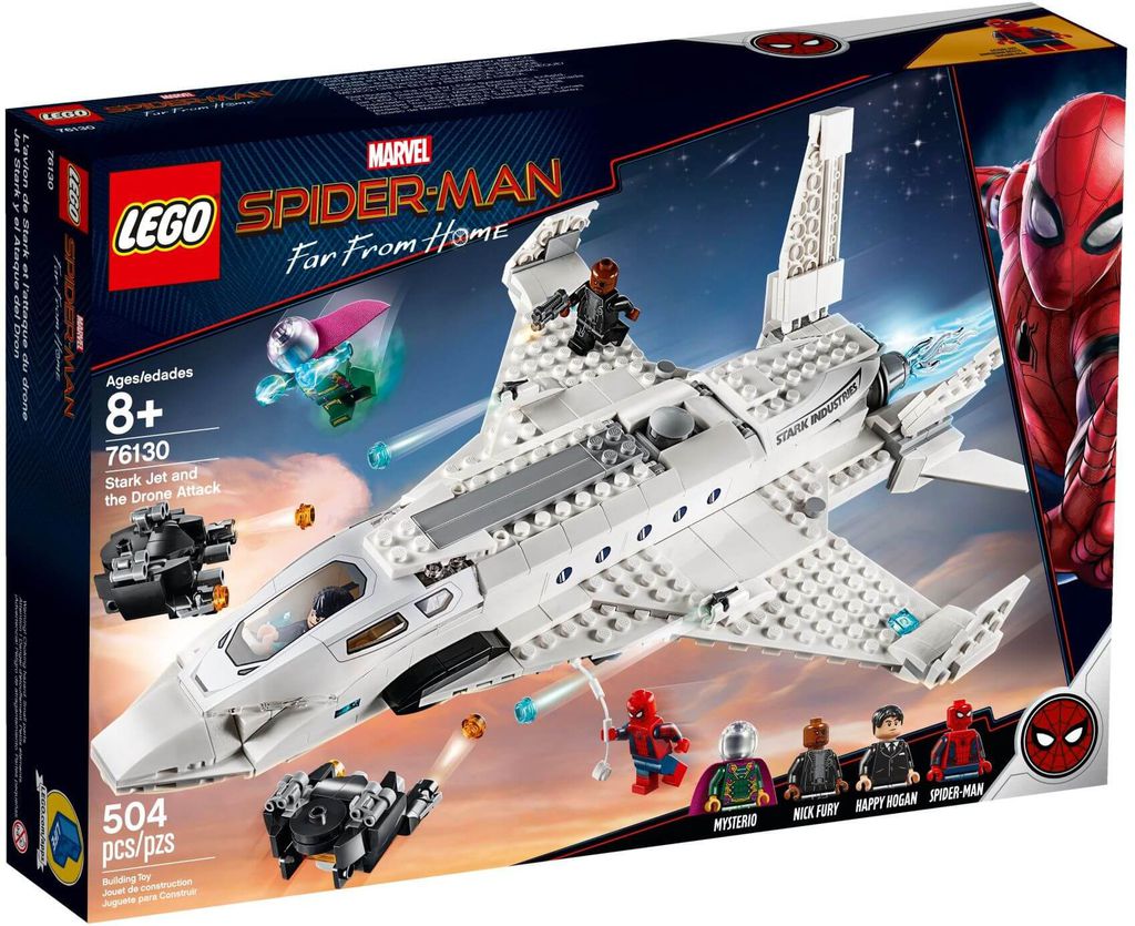 LEGO Spider man 76130 - Stark Jet and the Drone Attack - Máy bay phản lực và cuộc tấn công của máy bay không người lái