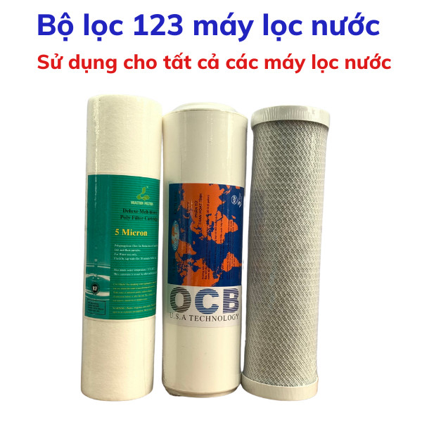 Bộ lõi lọc 123 , bộ lõi lọc nước 1 2 3 , lõi lọc nước số 1 , lõi lọc nước số 2 , lõi lọc nước số 3 , lõi lọc nước sử dụng cho mọi loại máy lọc nước