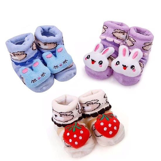 Set 3 Vớ hình thú bé sơ sinh 0~6 tháng