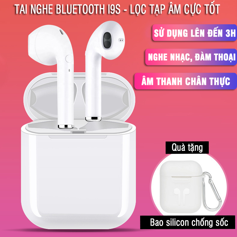 Tai nghe Bluetooth I9S, Tai nghe không dây giá rẻ -[BH 1 đổi 1] Chất âm các dải bass, mid, treble vô cùng chân thực và tuyệt vời, thiết kế tông màu trắng tạo nên sự sang trọng!