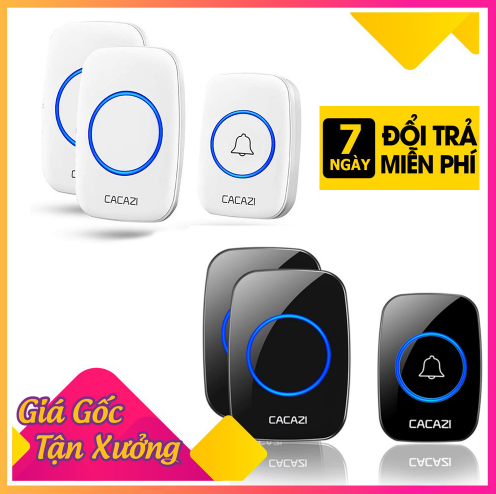Chuông cửa không dây cacazi_luckarm_chuông cửa báo khách, chuông dùng pin, chuông cửa chống nước, chuong cua bao khach, chuong dung pin, chuong cua chong nuoc