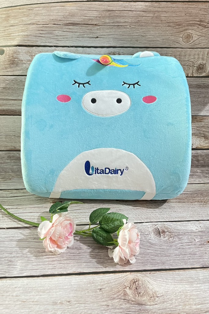 Gối cao su non vừa nằm vừa làm gối đi xe máy cho bé qùa từ vitadairy - gối cao su non 2in1 cho bé hkm vitadairy