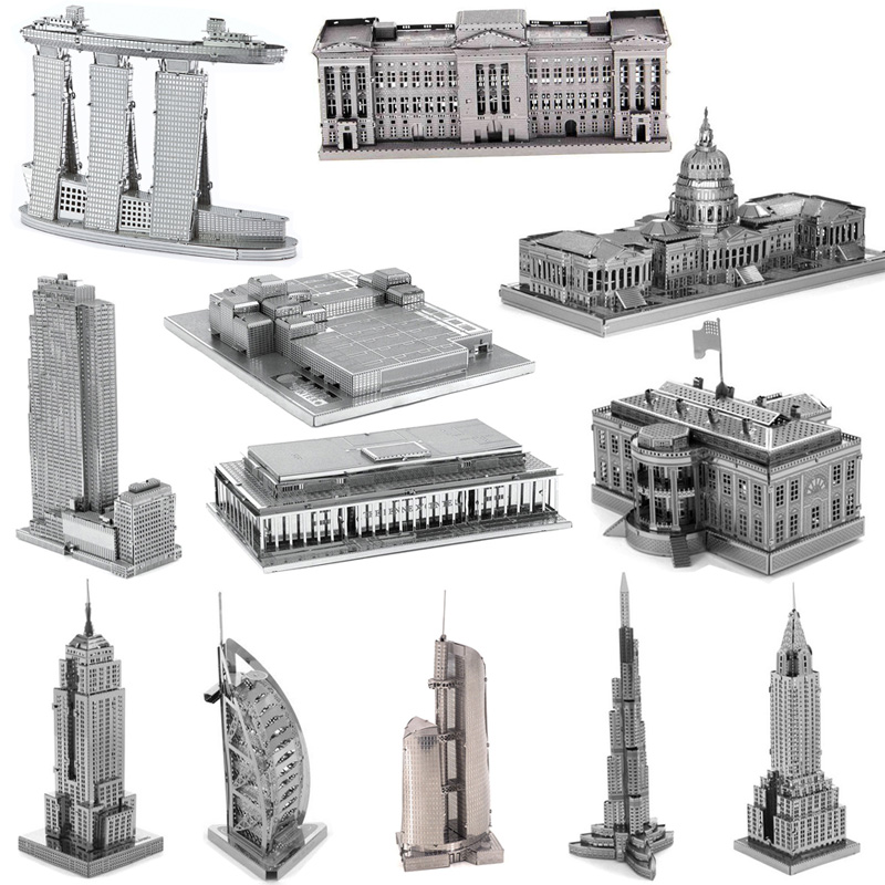 Đồ chơi lắp ghép mô hình 3D tòa nhà bằng thép