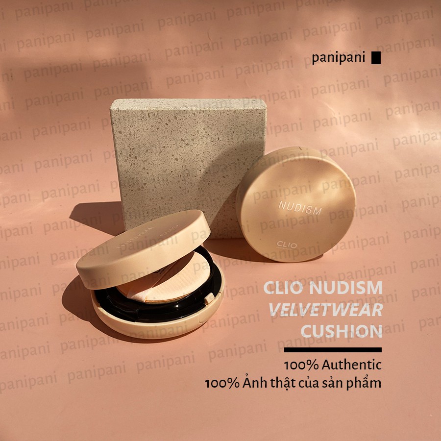 Phấn Nước Cushion Clio Nudism Velvetwear Spf50+ Pa+++ Kèm Lõi Refill