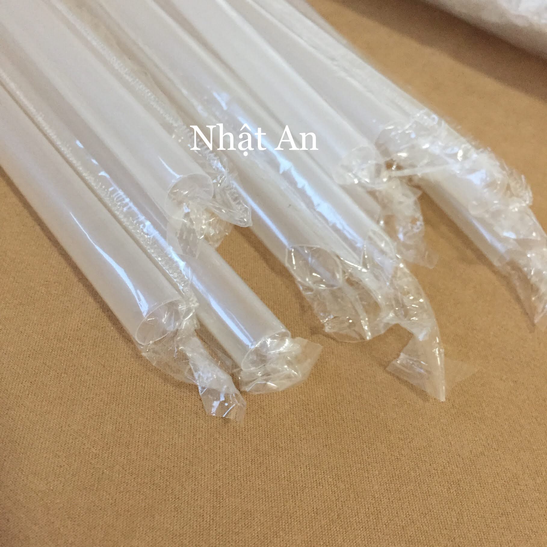 100 ống hút trà sữa trân châu bọc màng nilon, dài 21 cm