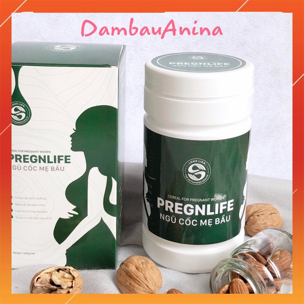 [Organic] Ngũ Cốc cho Bà Bầu Pregnlife Cao Cấp Siêu Dinh Dưỡng gồm 14 loại hạt tốt Mẹ bầu- Con tăng cân đều (500gr)
