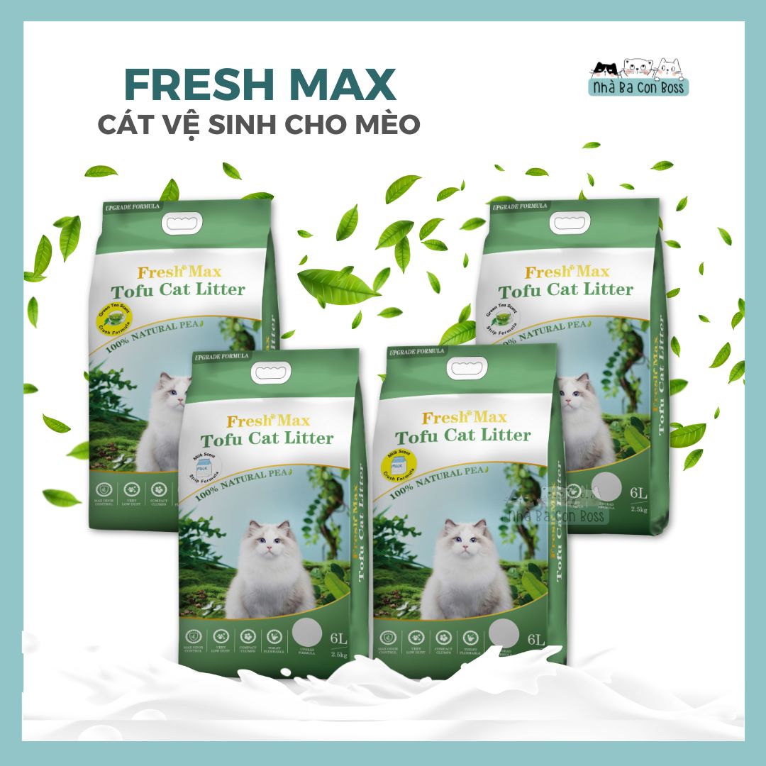 Cát vệ sinh cho mèo fresh max tofu bao 6l