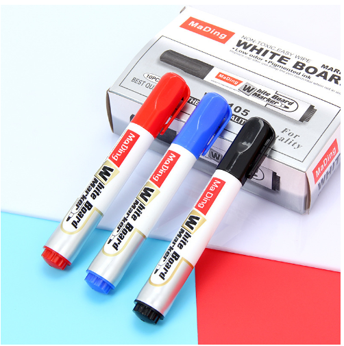Bút Lông Viết Bảng Trắng xóa được mực xanh đen đỏ loại to tiện dụng an toàn không độc hại-Bút lông viết bảng