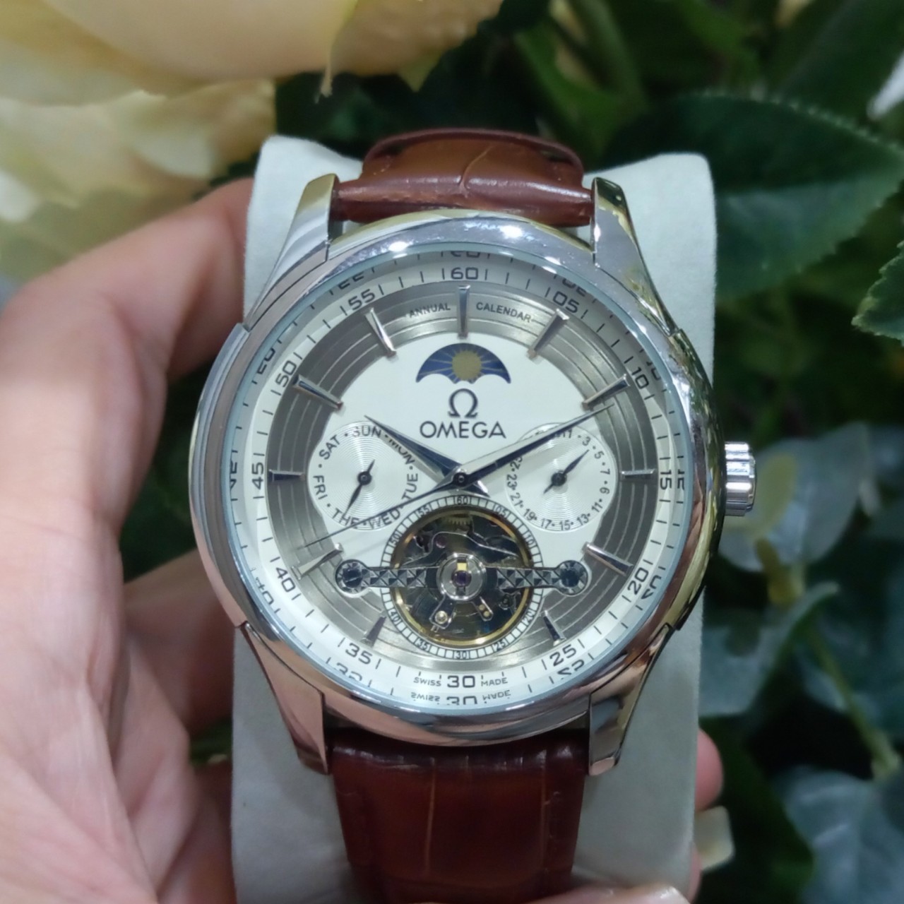 Đồng hồ nam omg máy cơ cao cấp - mặt tròn 42mm -