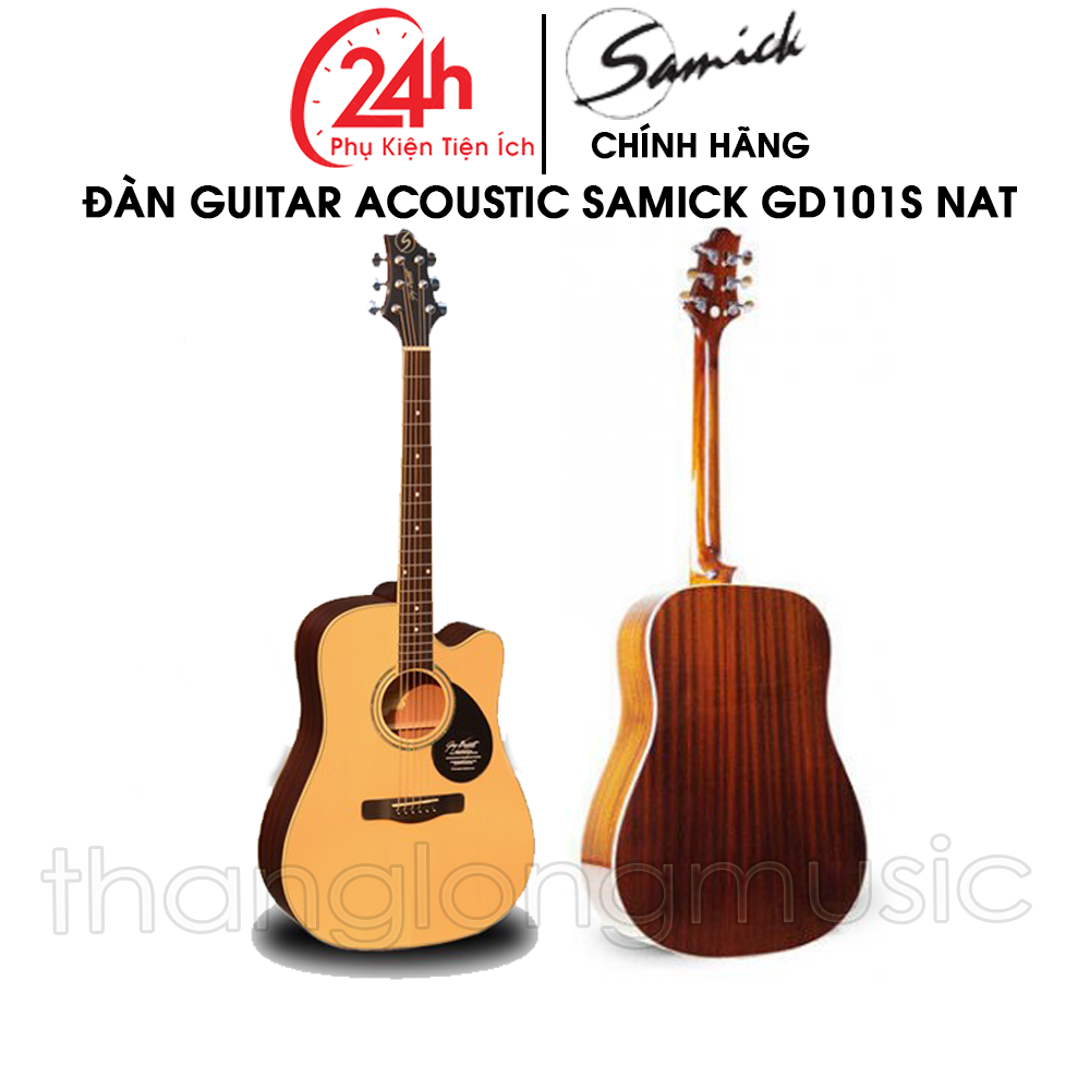 [Chính Hãng] Đàn guitar Acoustic Solid ( gỗ nguyên tấm )Samick GD101S NAT