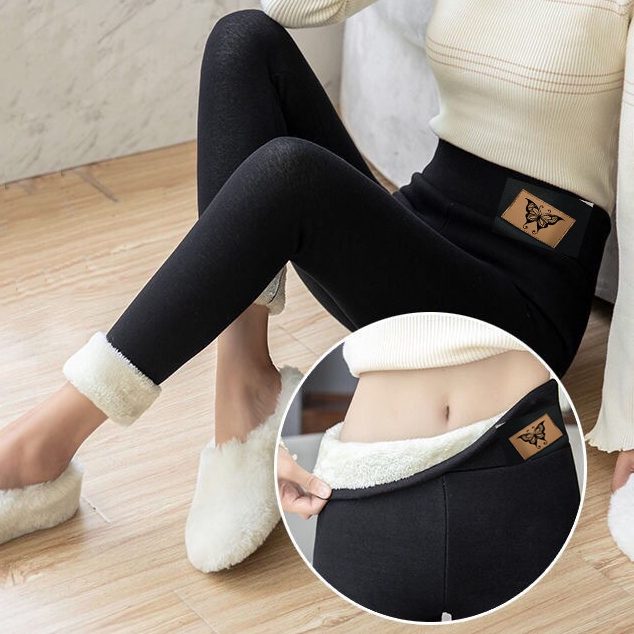 Quần legging nỉ lông cừu nữ MADELA siêu ấm dày dặn, quần legging nỉ bông siêu tôn dáng giúp thon gọn chân