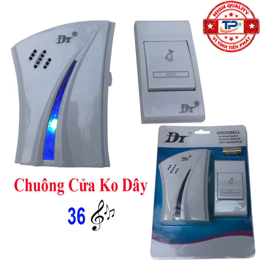 Chuông cửa không dây chống nước, xuyên vật cản 40-60m - ĐT DUFA TPC02