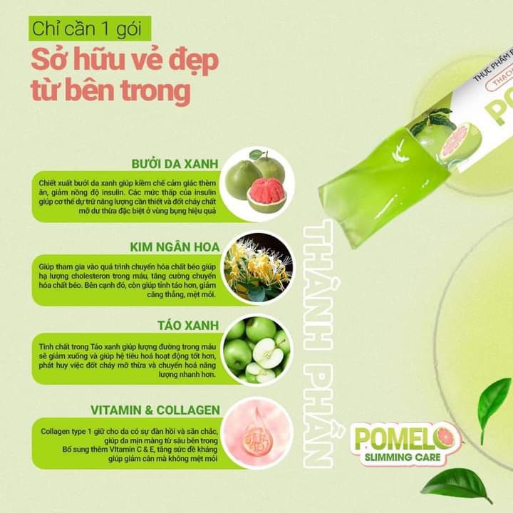 Thạch bưởi da xanh Pomel Slimming care giúp giảm cân an toàn hiệu quả