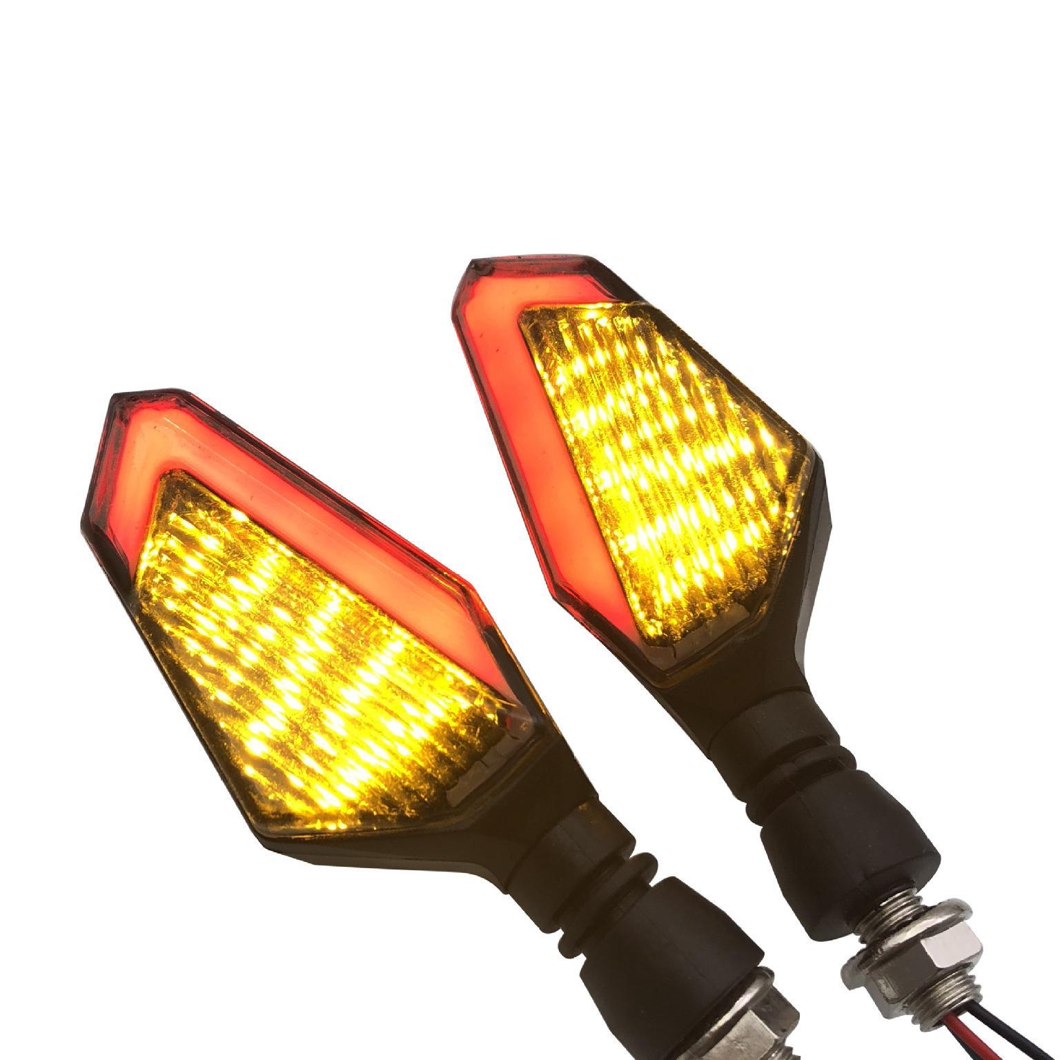xi nhan xe may Xi Nhan Xe moto hv shop 1 mặt 2 màu Q4 hv shop ( đỏ - vàng ) ( 1 cặp )