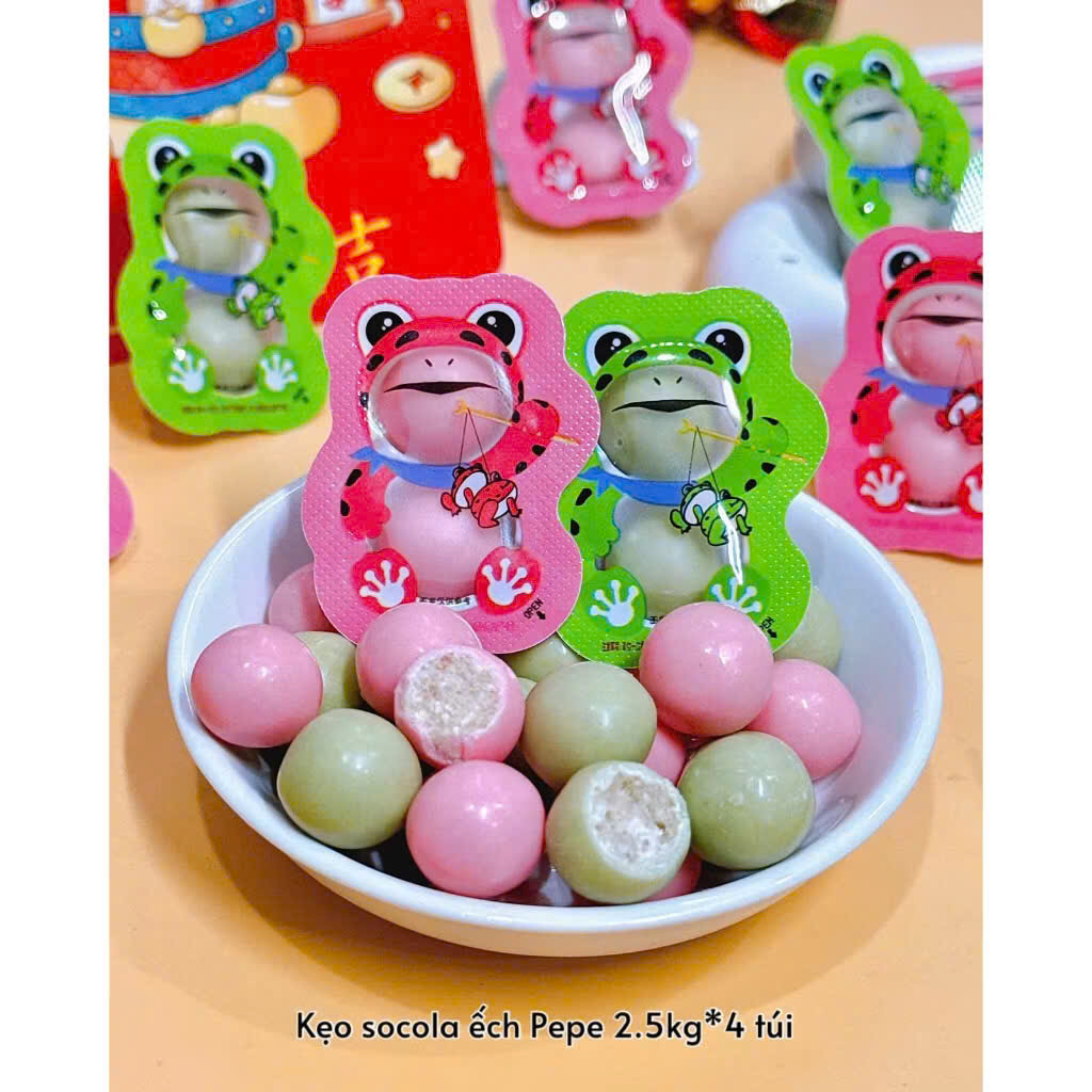 Kẹo Socola Hình Ếch PEPE Đáng Yêu 300g/500g/1kg