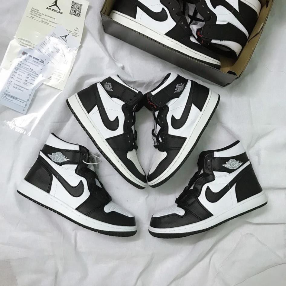 Giày thể thao , giày jordan đen trắng Cổ Cao Nam Nữ full box bill