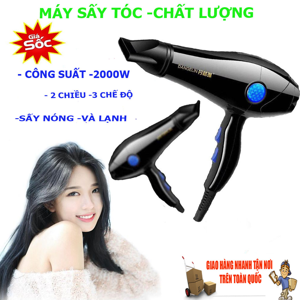 Máy Sấy Tóc Công Suất Lớn,Sấy Tóc DANGELIN , Công Suất 2000W Làm Khô Dễ Dàng Tạo Kiểu,  1 đổi 1 trong 07 ngày .[SỐ LƯỢNG CÓ HẠN ]