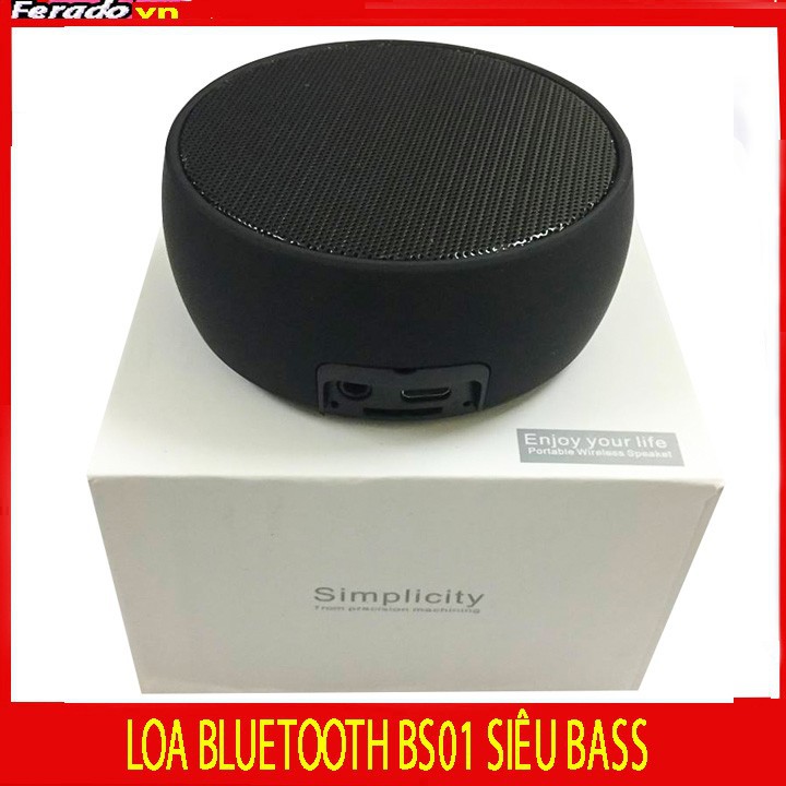 Loa Bluetooth Simplicity BS01 siêu bass siêu trầm, mang theo người
