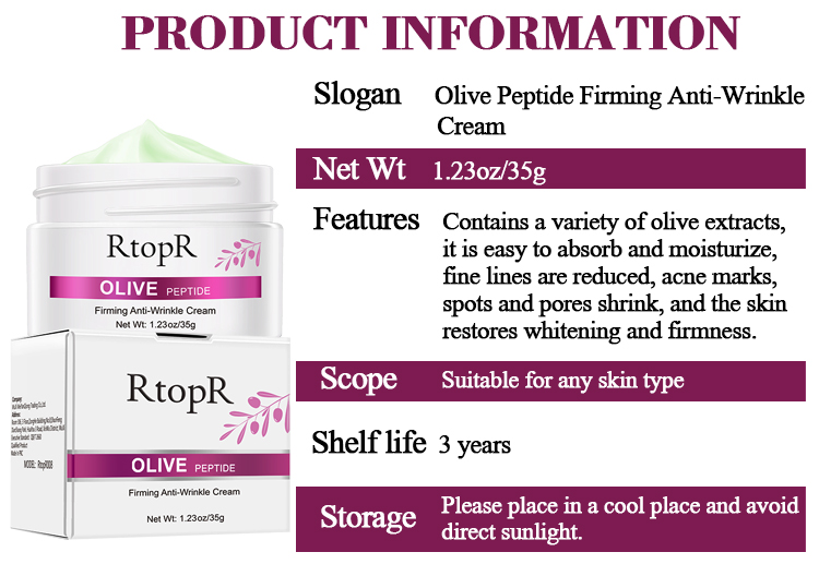 kem rtopr olive peptide có tác dụng chống lão hoá kiểm soát dầu và thu nhỏ lỗ chân lông cho da - intl 2