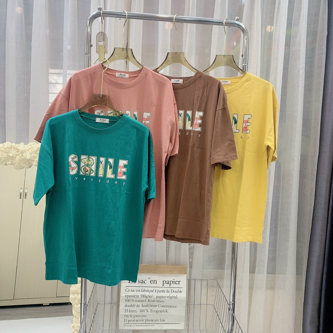 Áo phông khô cotton phom rộng hàng qc mã 4322 không sù chất siêu đẹp