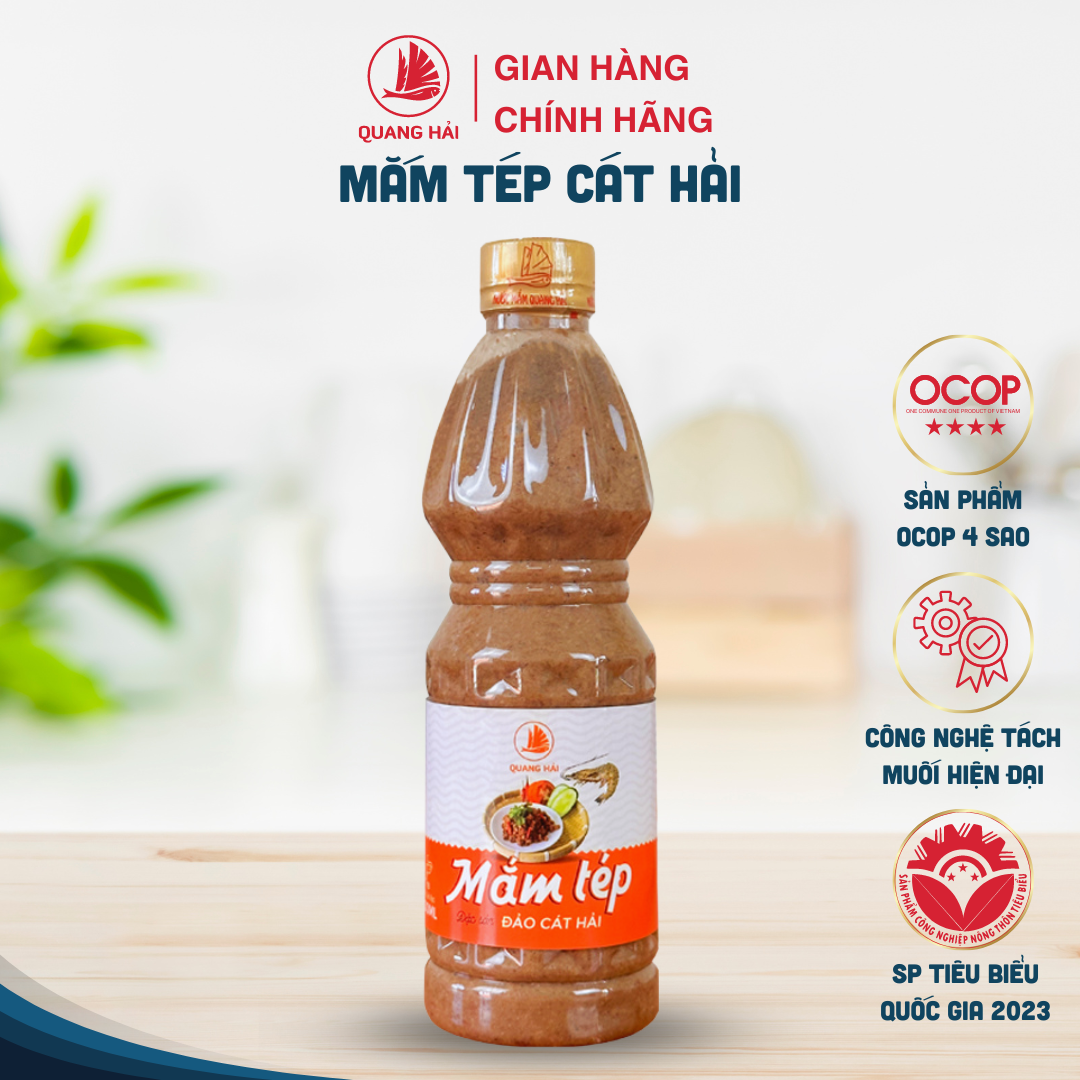 Mắm tép cát hải - quang hải, chai 500ml