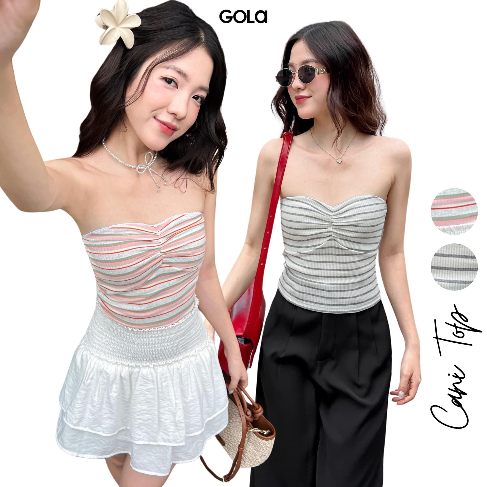 Cani top - áo quây ống thun sọc