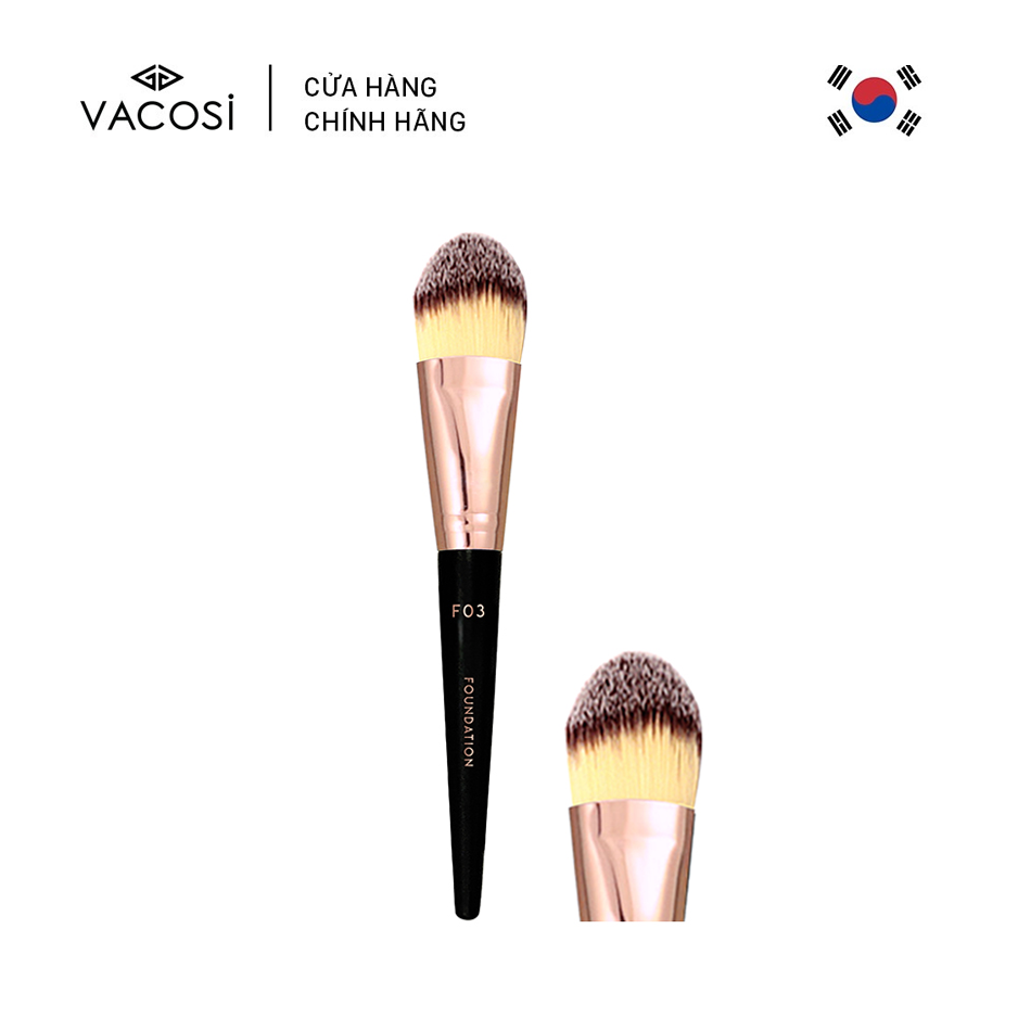 [HCM] Vacosi Cọ Nền Đầu Dẹp Bản To Foundation Brush F03