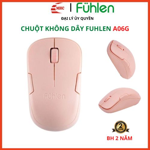 Chuột máy tính không dây Fuhlen A06G hồng - Chính hãng, bảo hành 24 tháng