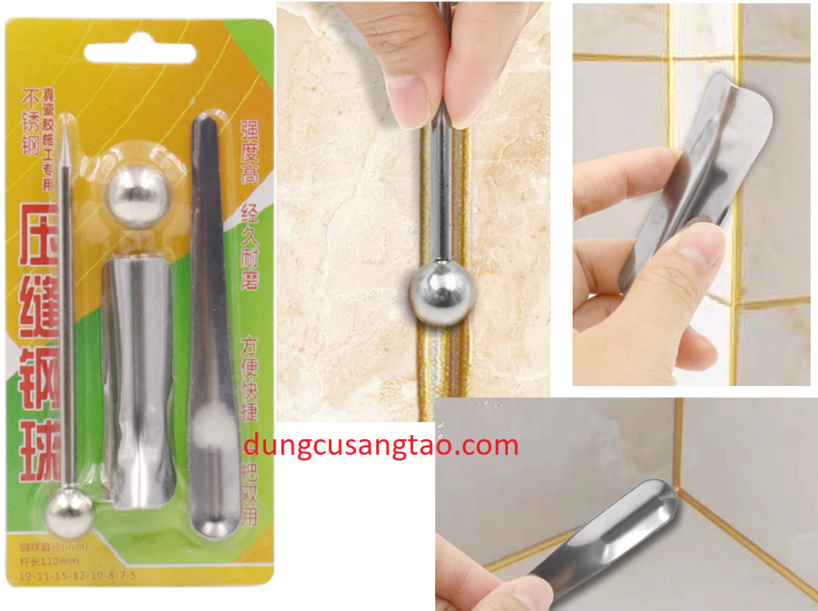chà ron gạch/ trét keo kẻ gạch (trọn bộ)