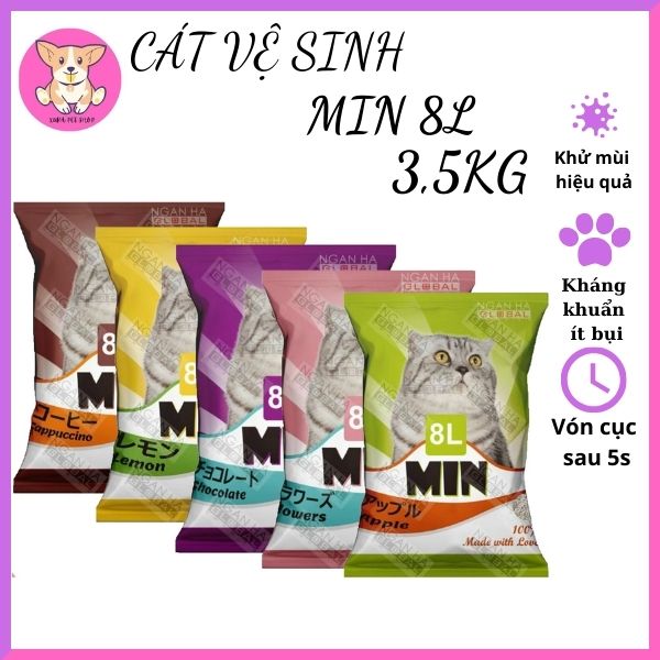 HCM Tải 7 túi Cát Nhật Min vệ sinh cho mèo túi 3,5kg