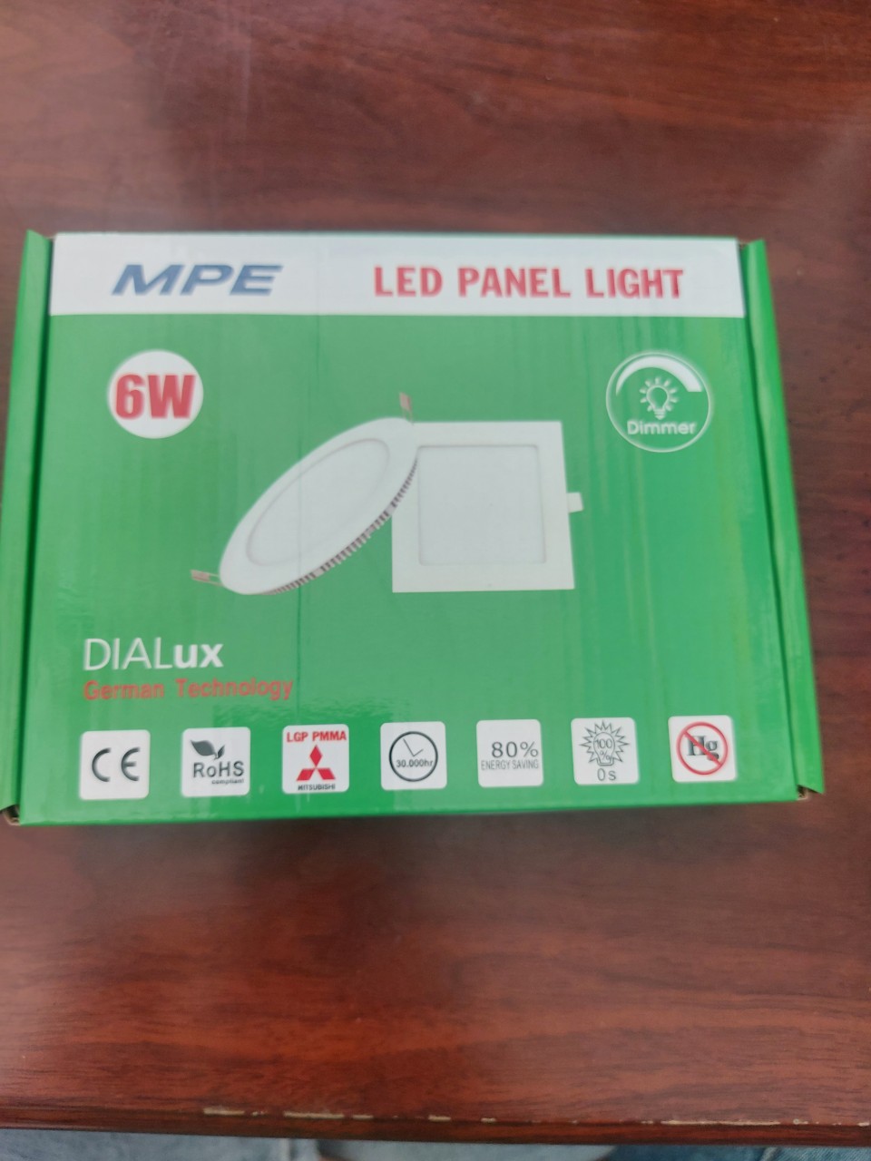 Đèn led âm trần mpe 6w rpl-6 bảo hành 2 năm
