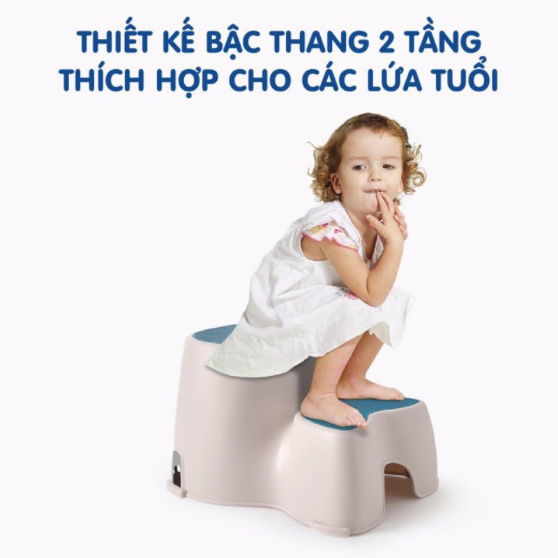 ghế kê chân toilet bồn cầu cho bé khi đi vệ sinh holla 2