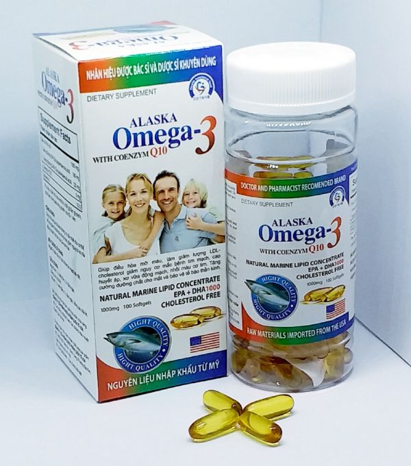[HCM]Omega 3 Alaska bổ não sáng  mắt đẹp da lọ 100v
