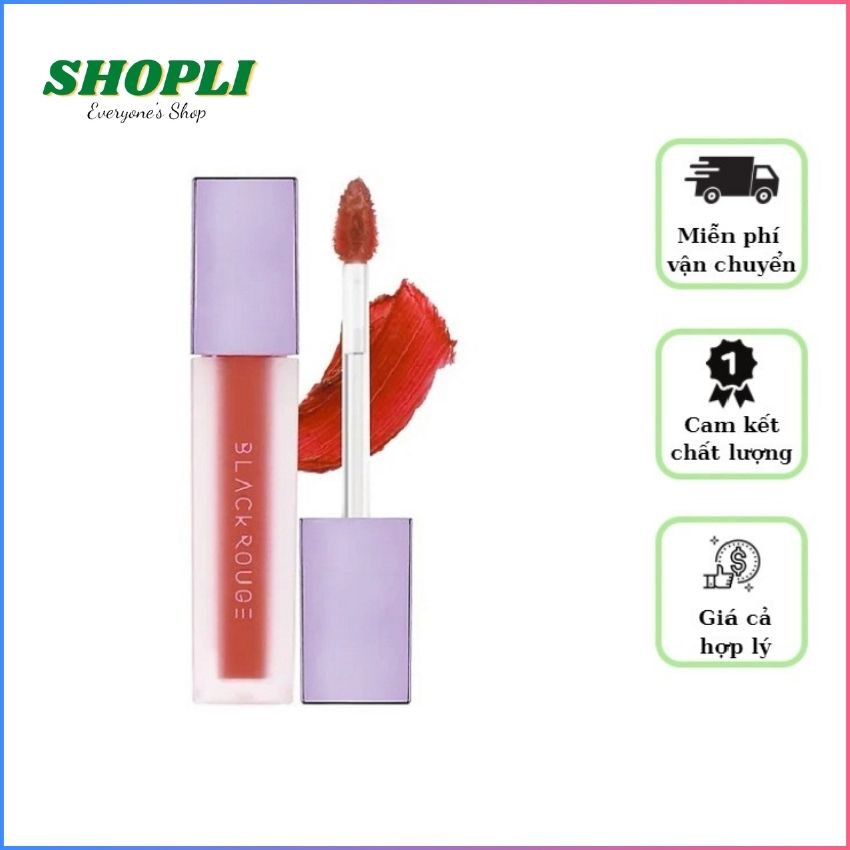 [FREESHIP + Chính Hãng] Son Kem Lì Blackrouge A12 Mịn Môi Air Fit Velvet Tint Mood Filter SHOPLI JP016 Son Màu Nâu Đỏ Gạch Trầm Siêu Hot Của Hàn Quốc, Mịn Mượt Lâu Trôi Không Khô Môi