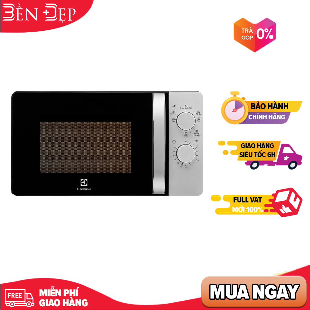Lò vi sóng có nướng electrolux emg20k38gb 20 lít