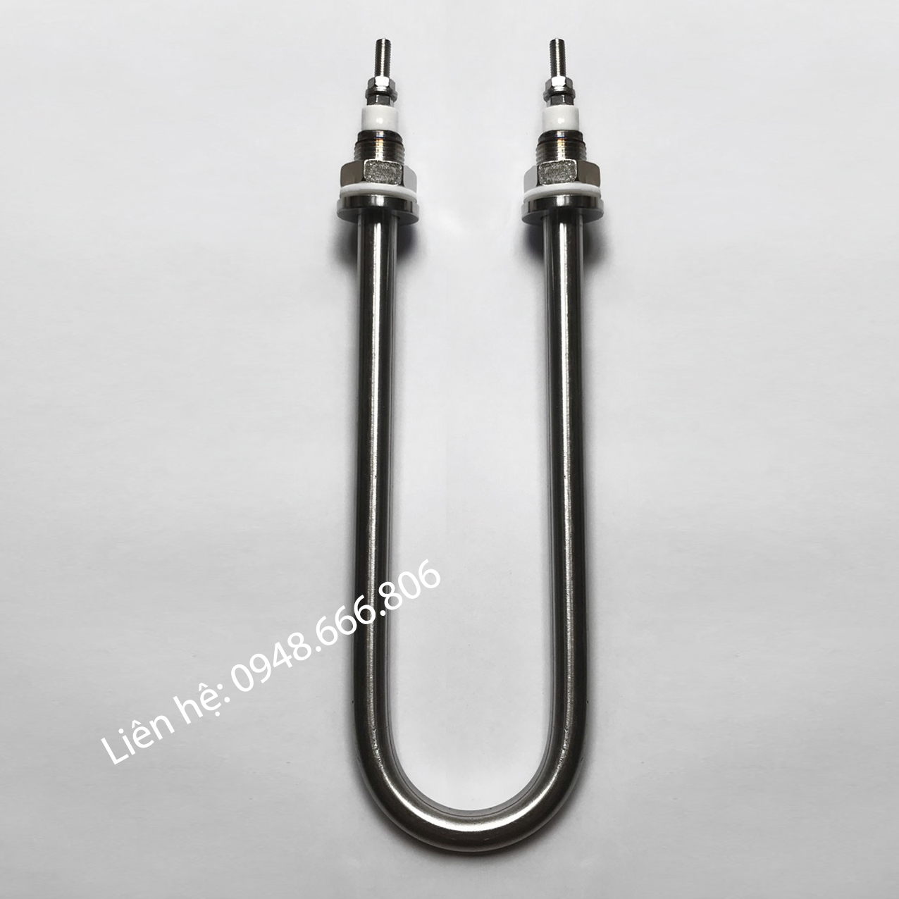 Điện trở nhiêt, Thanh nhiệt chữ U cho nồi nấu phở ren 16mm chất liệu inox 304